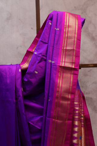 Purple Silk Paithani Saree - SRPSPS340