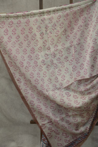 Onion Pink Colour Cotton Silk Chanderi Saree  - SROPCSCS50EX