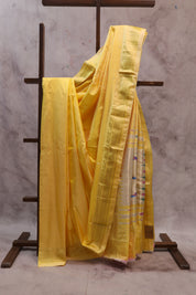 Yellow Silk Paithani Saree