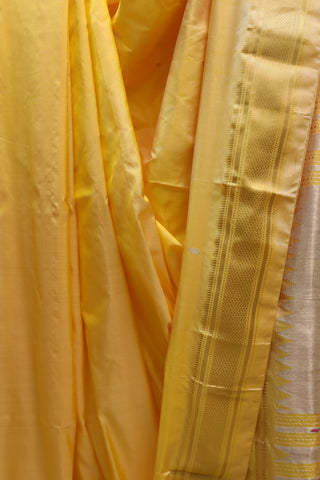 Yellow Silk Paithani Saree - SRYSPS338