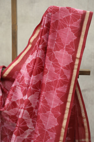 Dark Pink HBP Cotton Silk Chanderi Saree - SRDPCSCS688