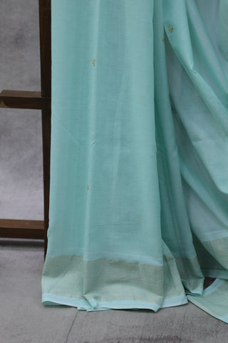 Aqua Cotton Paithani Saree - SRACPS409