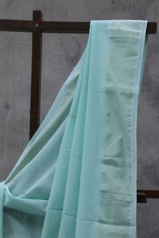 Aqua Cotton Paithani Saree - SRACPS409