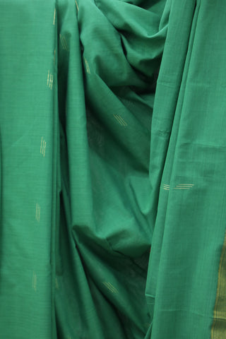 Green Cotton Paithani Saree-SRGCPS351