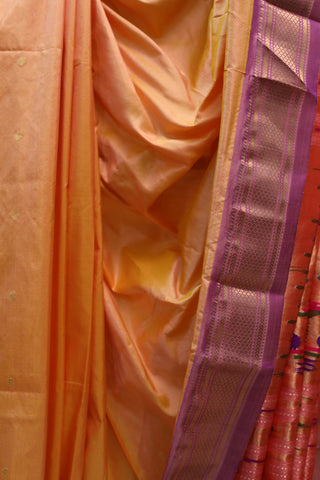 Yellow Silk Paithani Saree - SRYSPS332