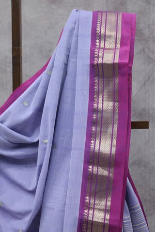 Lavender Cotton Paithani Saree-SRLCPS358