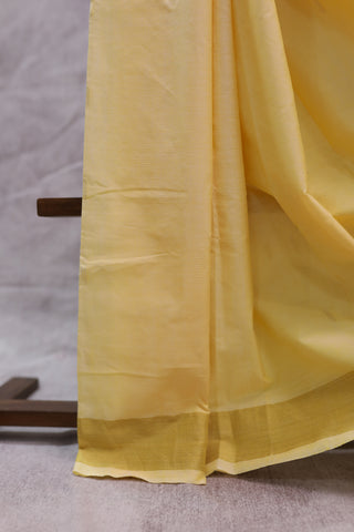 Pastel Yellow Cotton Paithani Saree - SRPYCPS411