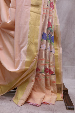 Light Pink Cotton Paithani Saree - SRLPCPS412