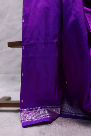 Purple Silk Paithani Saree - SRPSCPS410