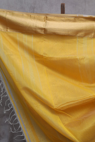 Off-White Cotton Silk Maheshwari Saree - SROWCSMS370