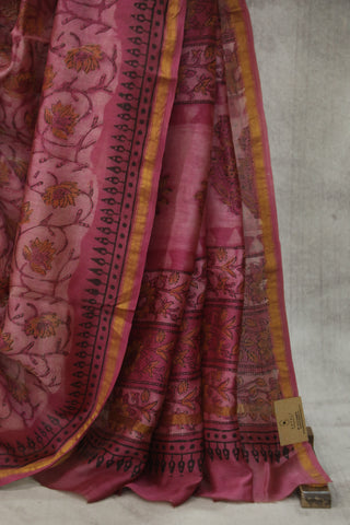 Pink HBP Cotton Silk Chanderi Saree - SRPCSCS672