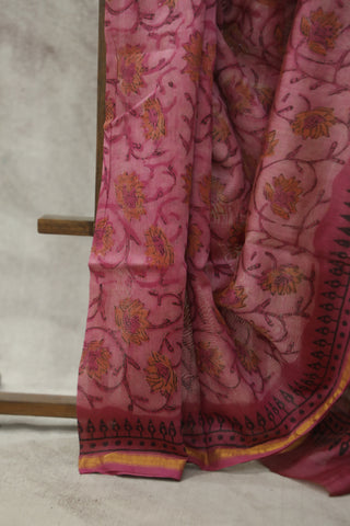 Pink HBP Cotton Silk Chanderi Saree - SRPCSCS672