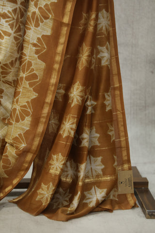 Brown HBP Cotton Silk Chanderi Saree - SRBSCS637EX