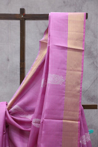 Lilac Stripes Soft Silk Saree-SRLSSSS39EX