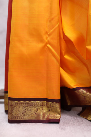 Yellow Kanjeevaram Silk Saree-SRYKSS453