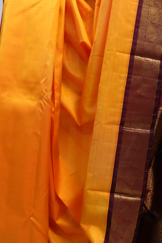 Yellow Kanjeevaram Silk Saree-SRYKSS453