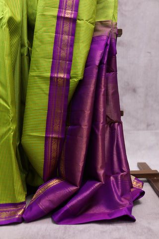 Green Kanjeevaram Silk Saree-SRGKSS447