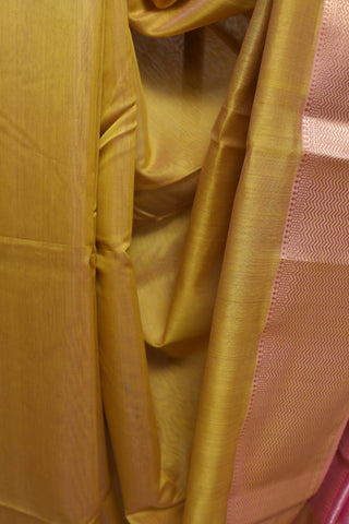 Yellow Cotton Silk Maheshwari Saree - SRYCSMS333