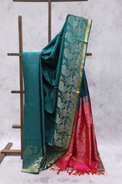 Dark Green Soft Silk Saree-SRDGSSS23EX