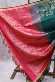 Dark Green Soft Silk Saree-SRDGSSS23EX