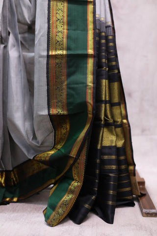 Grey Kanjeevaram Silk Saree-SRGKSS463