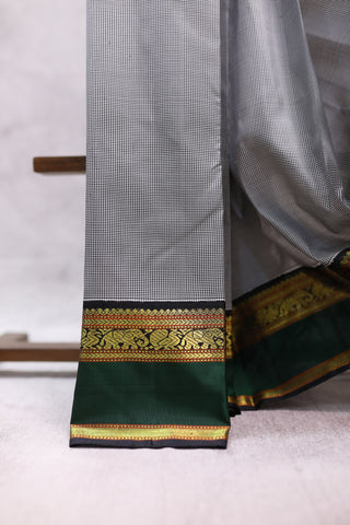 Grey Kanjeevaram Silk Saree-SRGKSS463