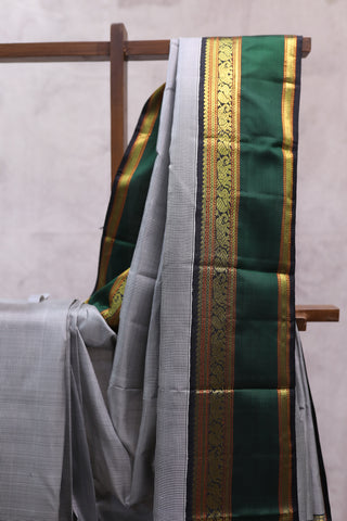 Grey Kanjeevaram Silk Saree-SRGKSS463