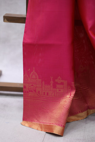 Rani Pink Soft Silk Saree-SRRPSSS10EX