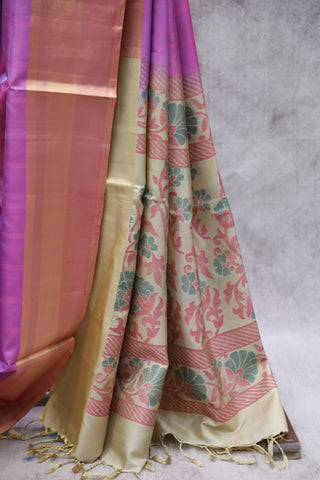 Mauve-Pink Soft Silk Saree-SRMPSSS46EX