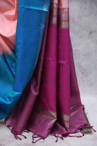 Aqua Green Soft Silk Saree-SRAGSSS28EX