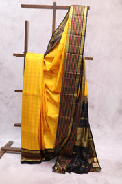 Yellow Kanjeevaram Silk Saree-SRYKSS449