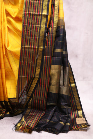 Yellow Kanjeevaram Silk Saree-SRYKSS449