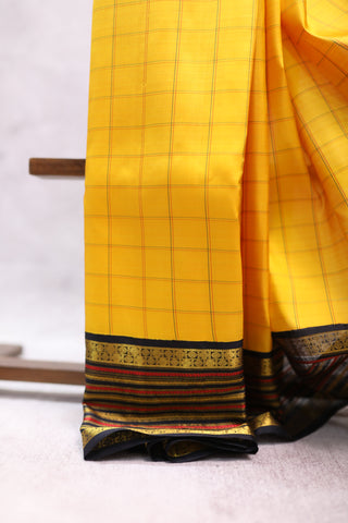 Yellow Kanjeevaram Silk Saree-SRYKSS449