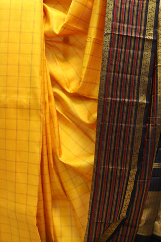 Yellow Kanjeevaram Silk Saree-SRYKSS449