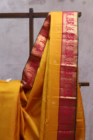 Yellow Kanjeevaram Silk Saree-SRYKSS450