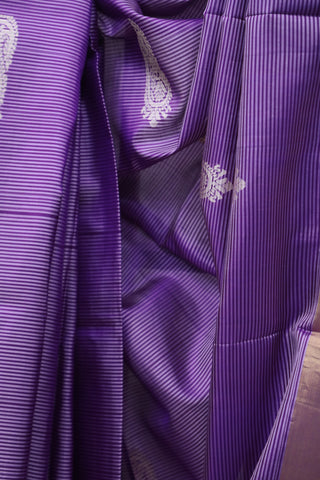 Purple Stripes Soft Silk Saree-SRPSSSS34EX