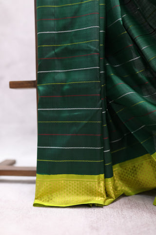 Green Kanjeevaram Silk Saree-SRGKSS445