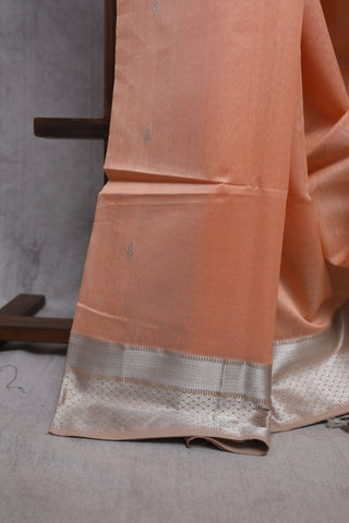 Light Orange Cotton Silk Maheshwari Saree - SRLOCSMS379