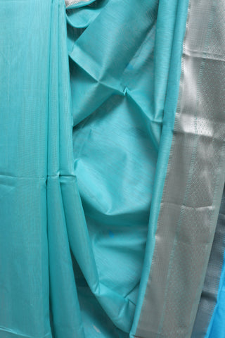 Aqua Cotton Silk Maheshwari Saree - SRACSMS378