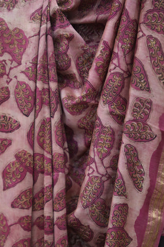 Light Pink Cotton Silk Chanderi Saree  - SRLPCSCS63EX