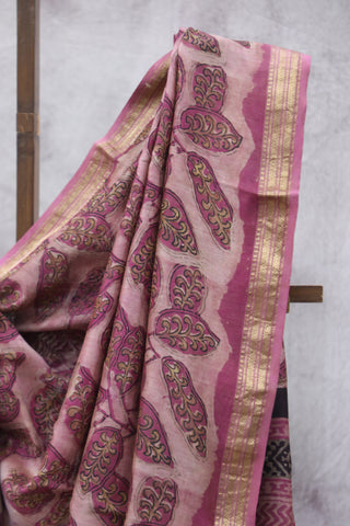 Light Pink Cotton Silk Chanderi Saree  - SRLPCSCS63EX