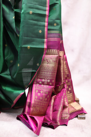 Green Kanjeevaram Silk Saree-SRGKSS444