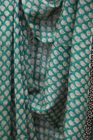 Green HBP Cotton Silk Chanderi Saree - SRGSCS658EX