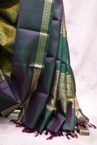 Moss Green Kanjeevaram Silk Saree-SRMGKSS442