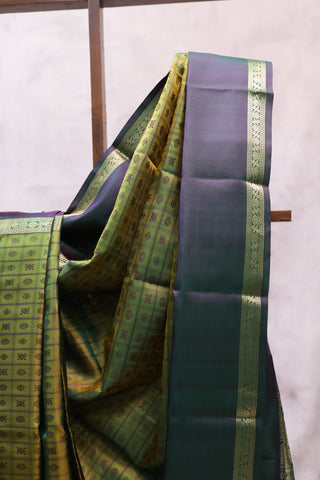 Moss Green Kanjeevaram Silk Saree-SRMGKSS442