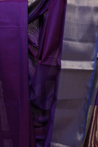 Purple Cotton Silk Maheshwari Saree - SRPCSMS325