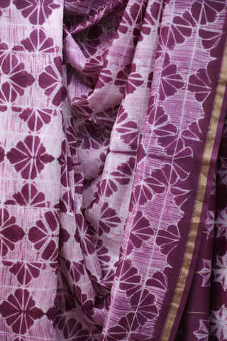 Purple Cotton Silk Chanderi Saree  - SRCCSCS118EX