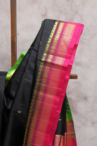 Black Silk Ilkal Saree-SRBSIS69