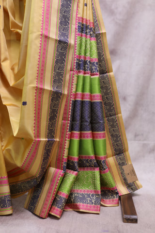 Yellow  Kanjeevaram Silk Saree-SRYKSS438