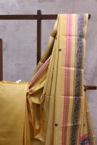 Yellow  Kanjeevaram Silk Saree-SRYKSS438